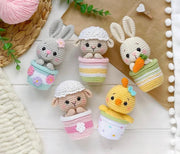 bunny, sheep, chick crochet pattern